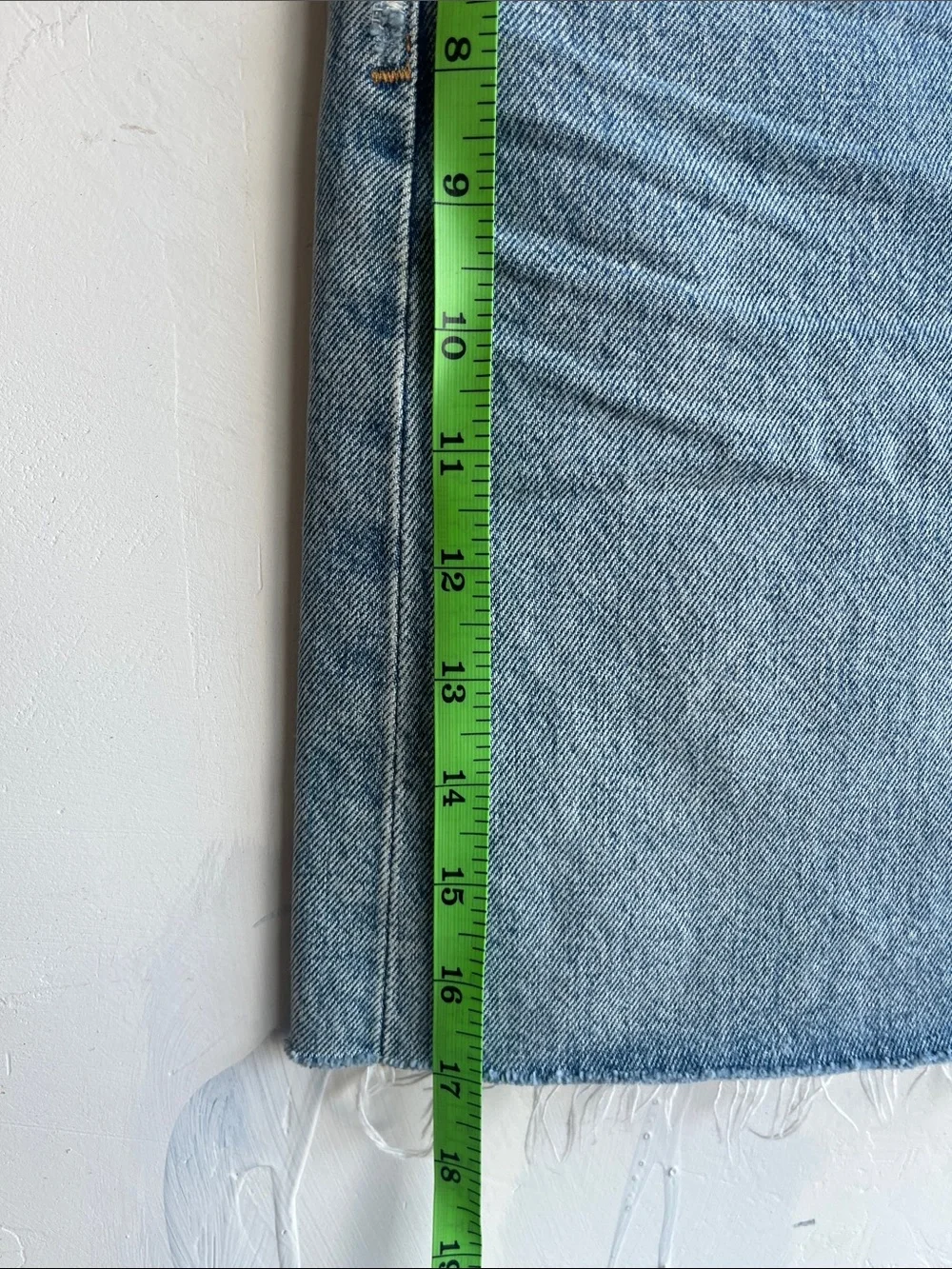 Anthropologie Light Blue Denim Mini Skirt